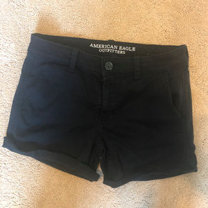 Black American Eagle Midi Shorts